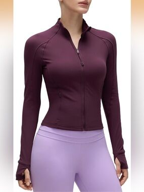 CRZ YOGA Butterluxe Waist Length Jacket Deep Purple NWT
